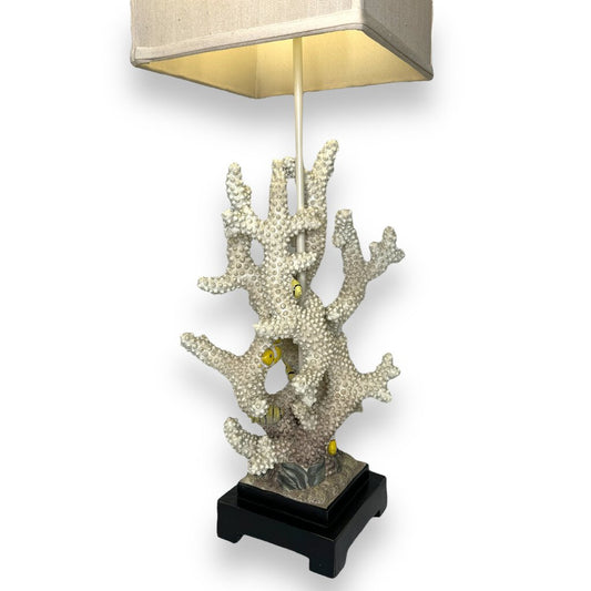 Coral & Tropical Fish Table Lamp 9Lx9Wx34H