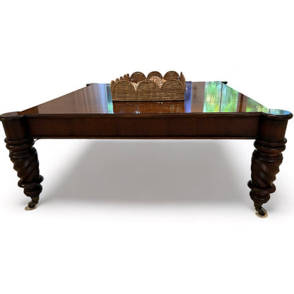 Baker Furniture Milling Road West Indies Collection Solid Wood Coffee Table 48Lx48Wx19H