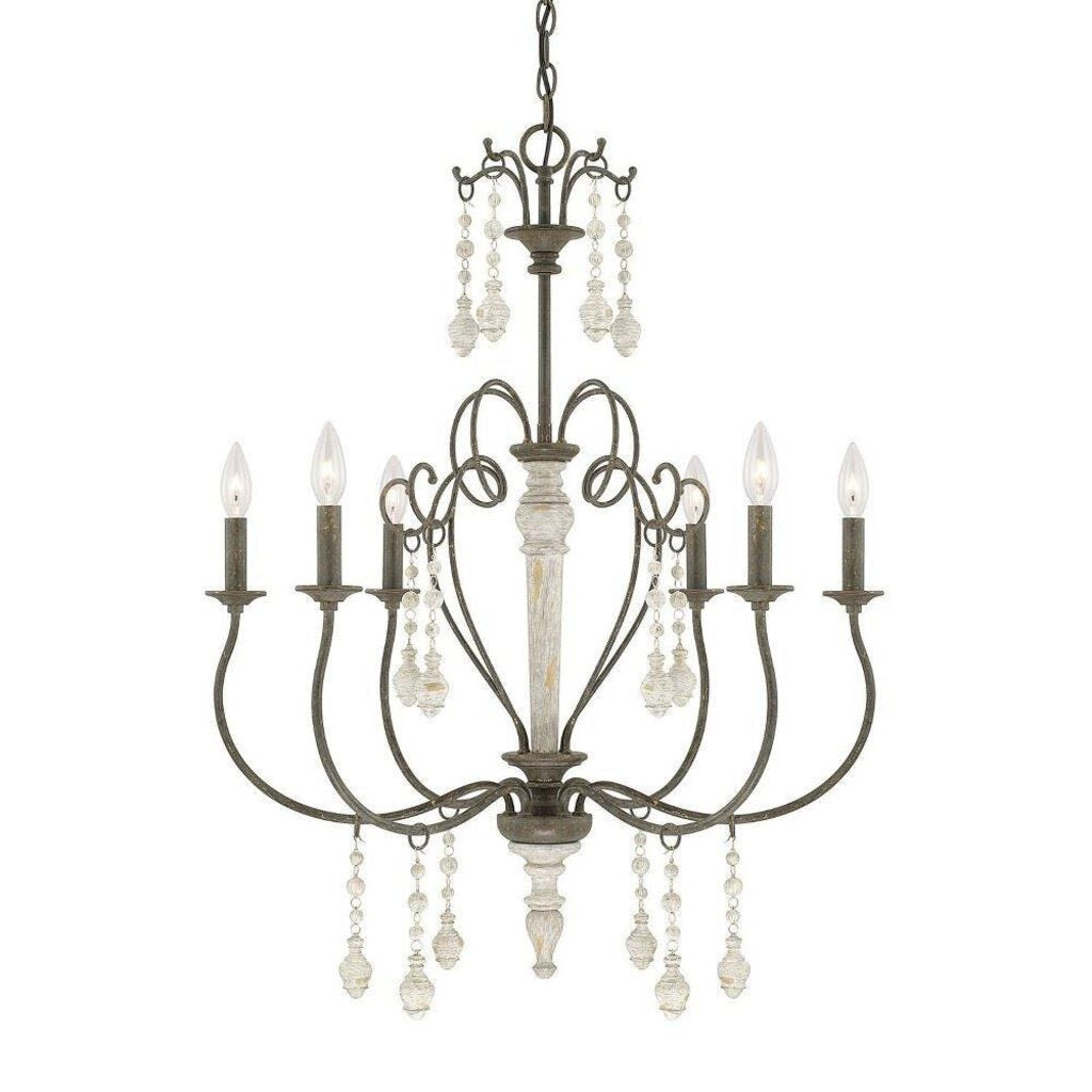 6-Light French Country Chandelier by Austin Allen & Co. 27Wx35H