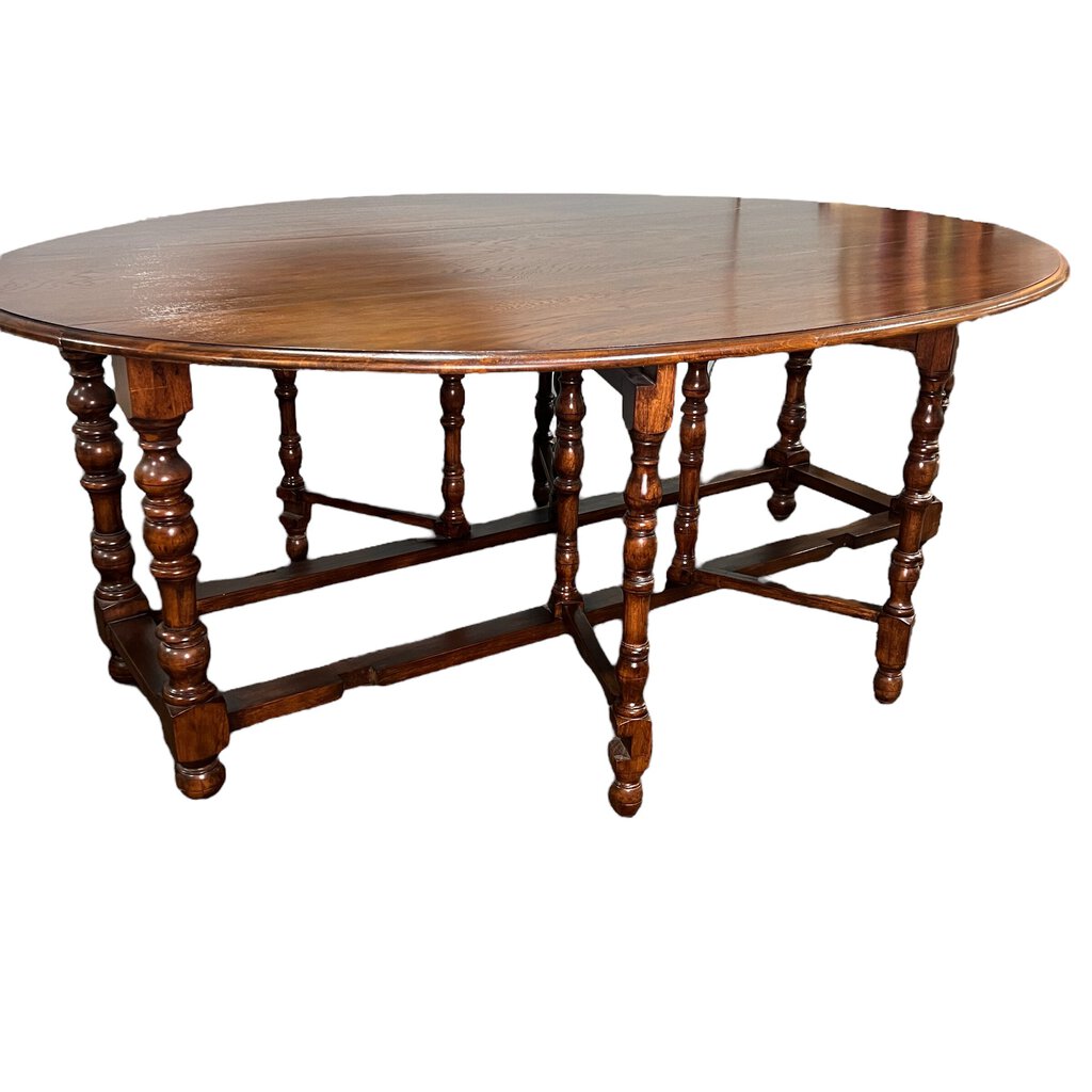 Large Oak Drop-leaf Gate-leg Dining or EntryTable 78Lx58Wx30H (22"W Closed)