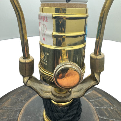 Pair of Sedgefield Celadon Glazed Asian Urn Lamps by Adams 29" tlall