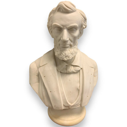 19th Century Parian Bust of U.S. President Abraham Lincoln 16" tall Exquisite Detail