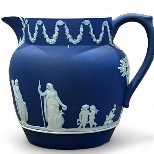 Small Blue Wedgwood Pitcher 4.5"
