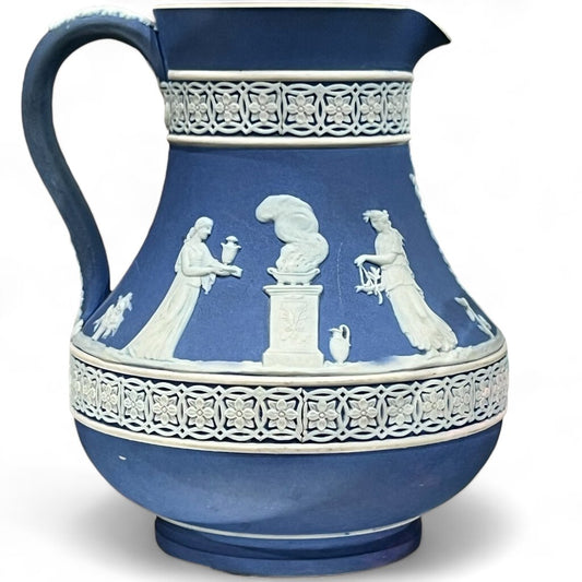 Vintage Wedgwood Blue Vase 10" (chipped on bottom, see photo)