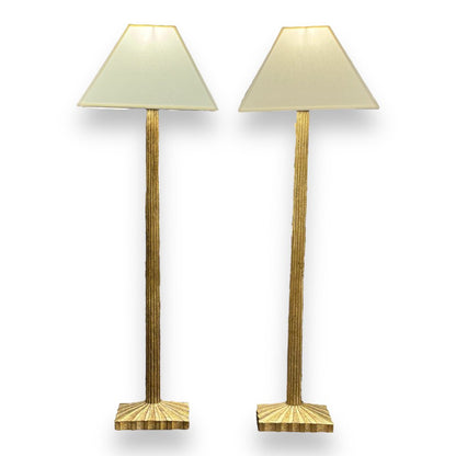 Pair of Strie Buffet Lamps in Gilded Iron by: Visual Comfort 31" tall