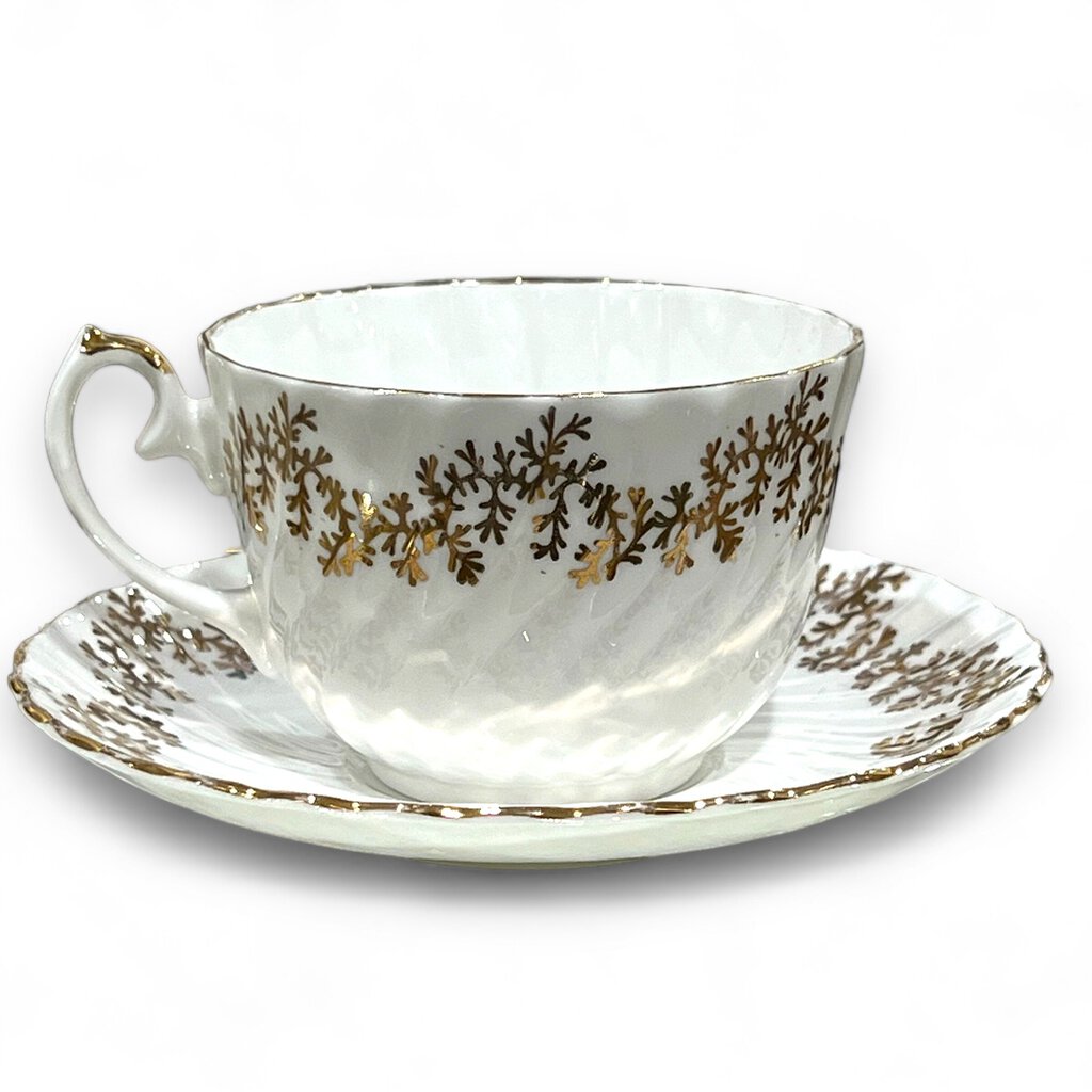 Gladstone English-Made Bone China Teacup and Saucer