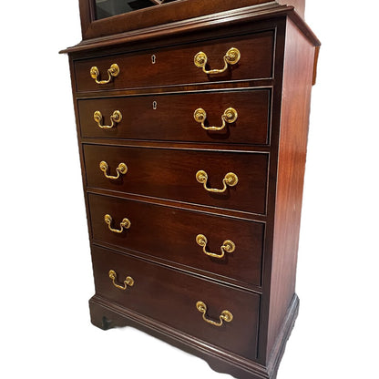 Hickory Chair Company Chest of Drawers Curio Cabinet 7' tall, 26" wide Custom Made Piece - One of a Kind - Made in USA