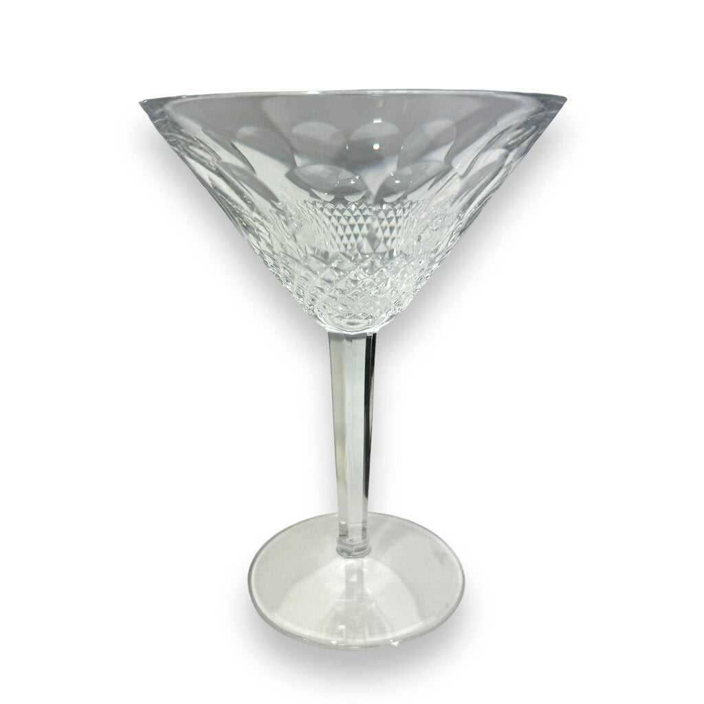 Pair of Waterford Crystal Tall Martini Cocktail Glasses Pattern: Colleen (Cut) 6Hx4.5W