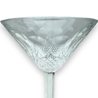 Pair of Waterford Crystal Tall Martini Cocktail Glasses Pattern: Colleen (Cut) 6Hx4.5W