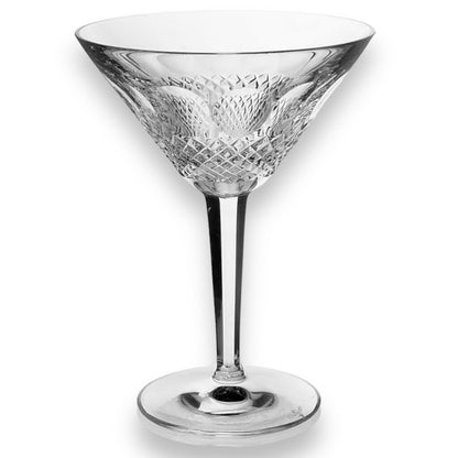 Pair of Waterford Crystal Tall Martini Cocktail Glasses Pattern: Colleen (Cut) 6Hx4.5W