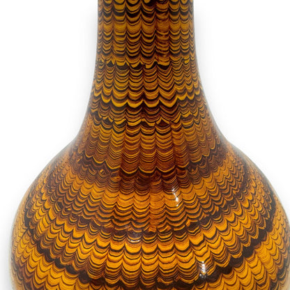 Hand Glazed Maitland Smith Porcelain Vase 8Wx15H (as is w/ small chip)