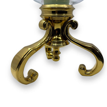 18" Large Brass Hurricane Candle Holder