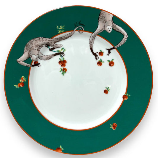 25pc Set of Limoges China Le Cirque Monkey Patterned Dishes from Le Cirque Restaurant, New York City