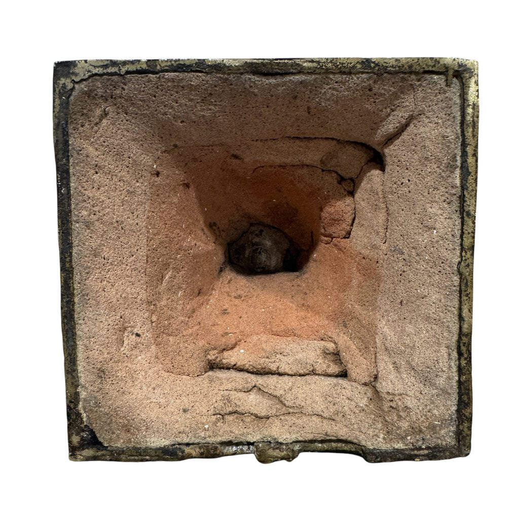 17th Century Thailand Ayutthaya Period Copper Alloy Crowned Buddha Standing on Pedestal 22.5" tall