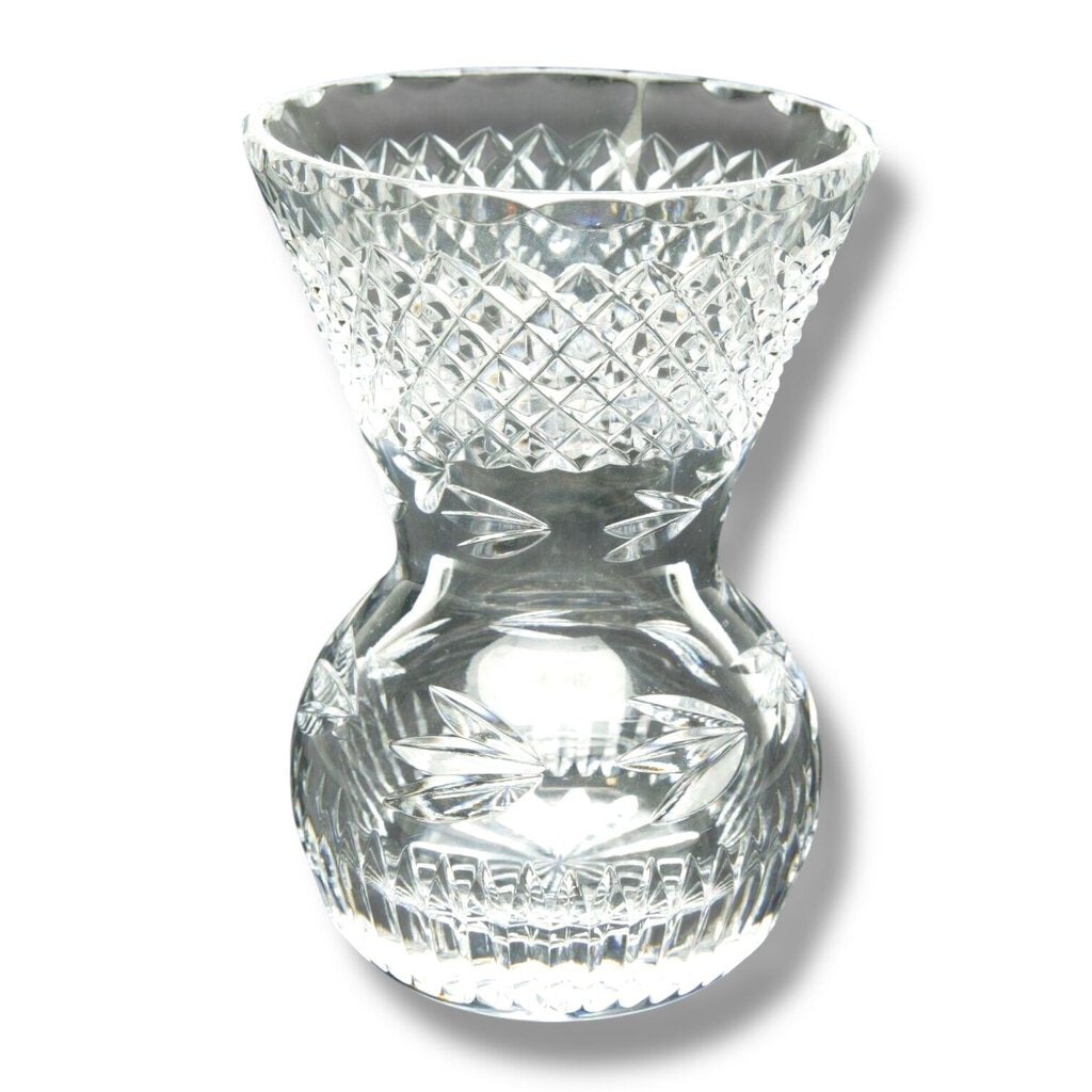 Vintage Miniature Cut Crystal Vase 6" Tall