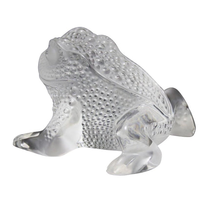 Vintage Lalique Crystal "Gregoire" Toad Paperweight 5"L X 3"H X 5" W