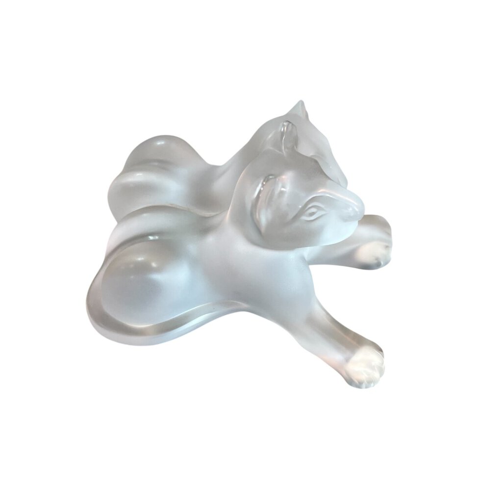 Vintage French Lalique Crystal Tambwee Lion Cubs 5"L X 3" H X 4"W