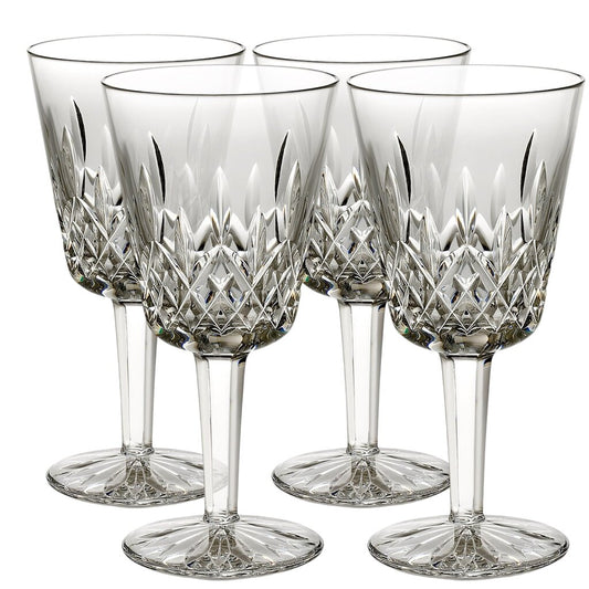 4 Waterford Lismore 8oz Goblets