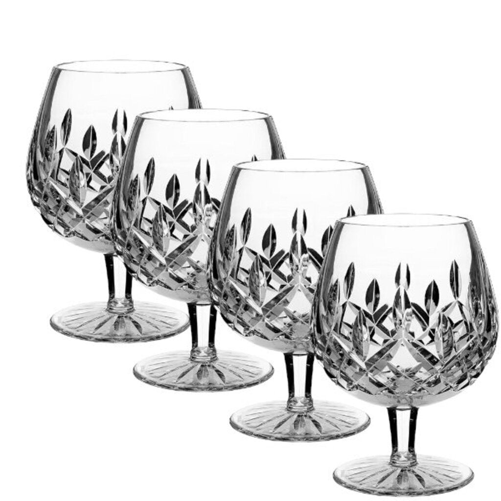 4 Waterford Lismore Brandy Sniffer Glasses