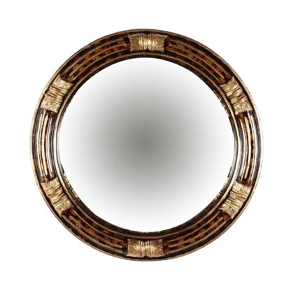 22" Round Maitland-Smith Gold Gilt Wooden Mirror