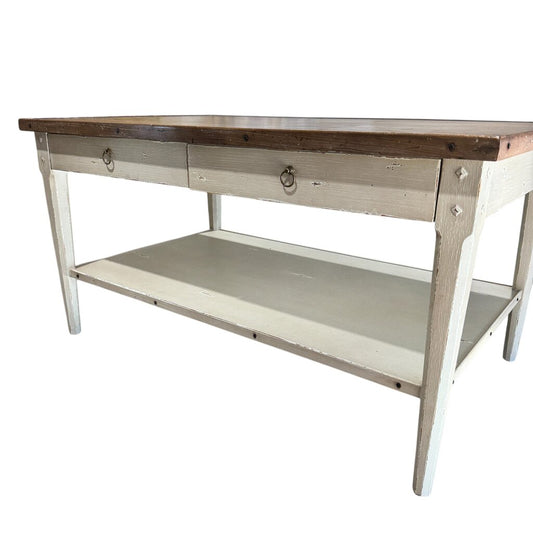 Century Coastal Distressed Coffee Table by Monarch Fine Furniture 42Lx26Wx22H