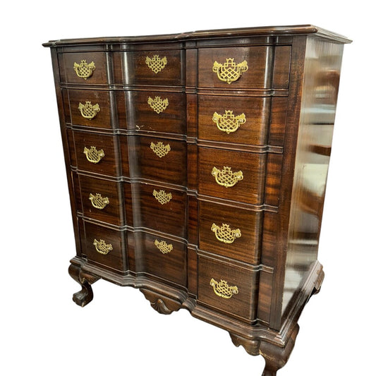 RARE 1890's Antique Mahogany Chest of Drawers by: Maddox Table Co, Jamestown, NY
