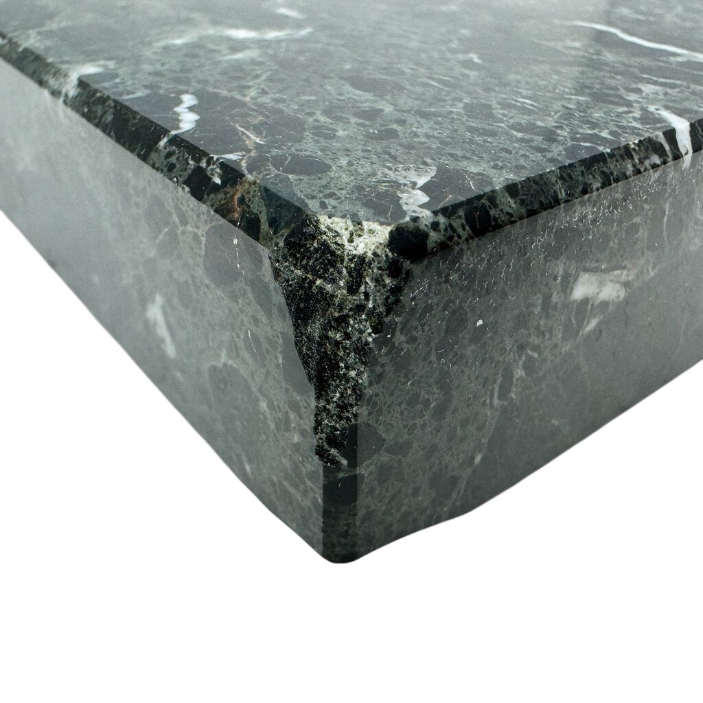 Square Black "Zebra" Marble Cigar Ashtray 7Lx7Wx1.25H