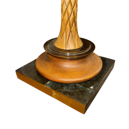 Hollywood Regency Palm Tree and Monkey Lamp in Bronze w/ Marble Base by Maitland Smith 34" tall