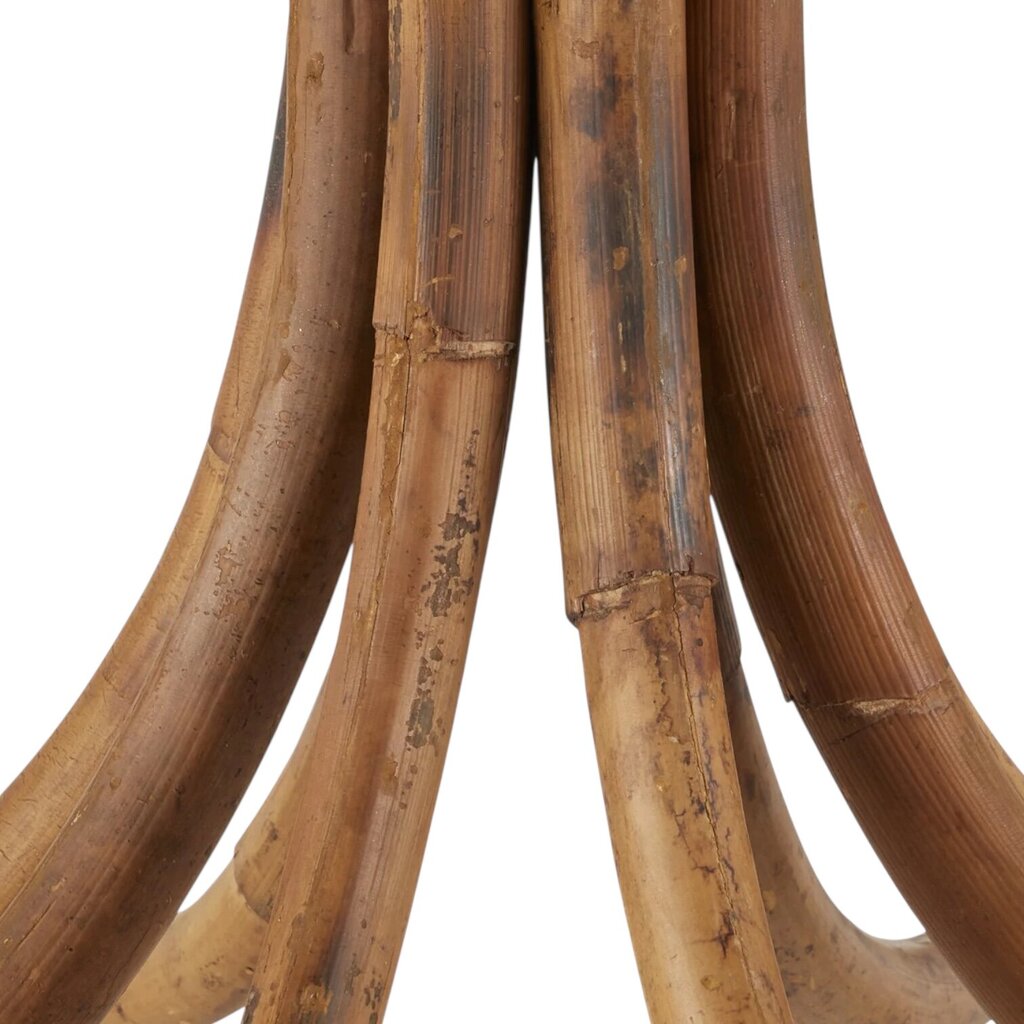 Currey & Company Samsara 8 Light Natural Bamboo Rattan Wrought Iron Chandelier 36"h x 42.5"dia.