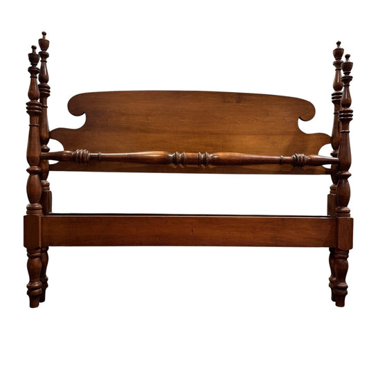 Vintage Ethan Allen 4 Post FULL Bed w/ Footboard Side-rails & Slots 57"Lx82"Wx49"H