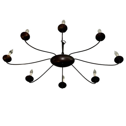 Oval 8 lIght Dark Bronze Chandelier 36Lx24Wx24H