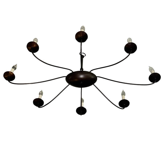 Oval 8 lIght Dark Bronze Chandelier 36Lx24Wx24H