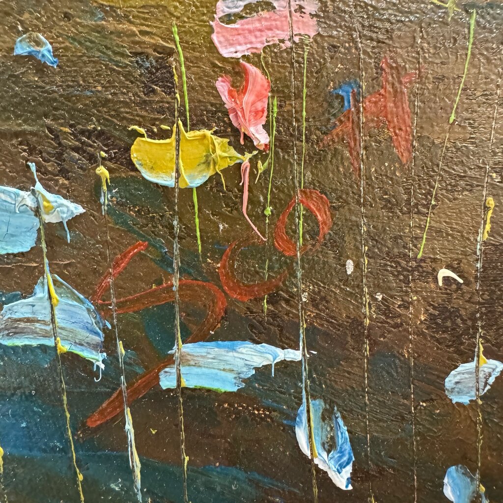Vintage European Children Flying Large Balloons in the Meadow Framed Oil Painting on Canvas Signed Scott 38"Wx26"H