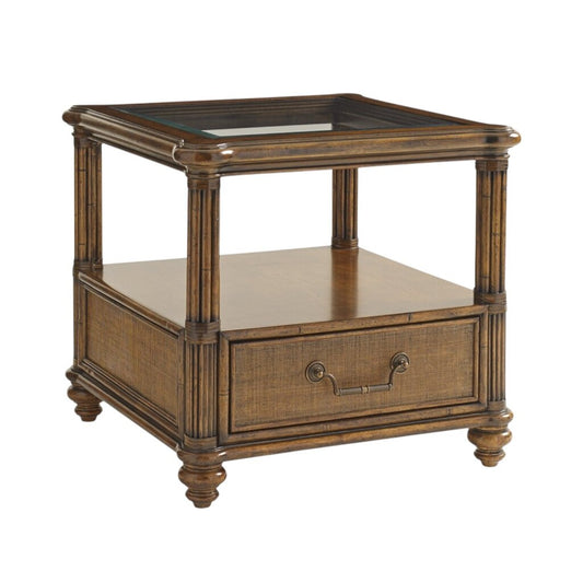 Tommy Bahama Home Bimini Square End Table 26"Lx26"Wx24"H (less than 1 year old, retail $1,679)