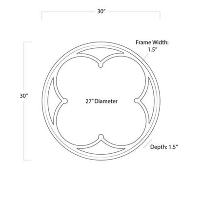 30" Lula Quatrefoil Mirror in Gray by Regina Andrew, Detroit