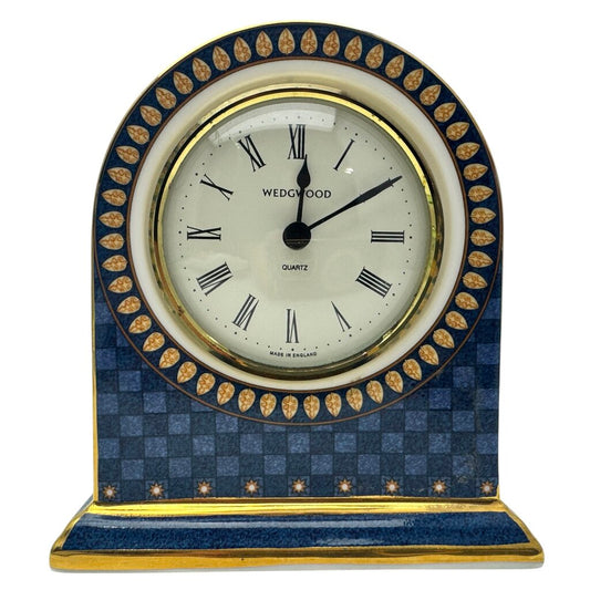 Rare Wedgwood Bone China Clock Made in England 1999 4.2Lx1.5Wx4.5H