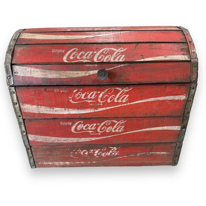 Vintage Coca-Cola Wooden Bottle Crates Repurposed into a Collectible Coke Chest 18Lx11Wx16H