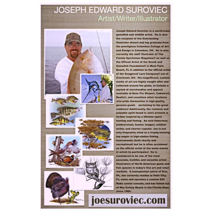 Hooked Marlin Oil Painting by: World-Class Gamefish & Wildlife Artist J. Suroviec 53Lx41H