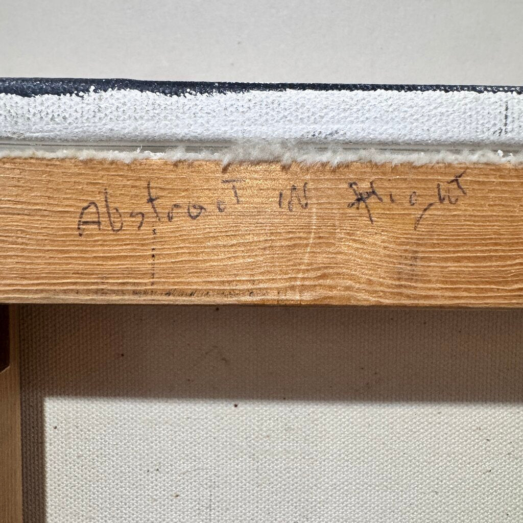 Original Oil on Canvas Spiritual Native American Indian in Feather Headdress "Abstract in Flight" by Artist: Bob Benjamin 24Lx36H