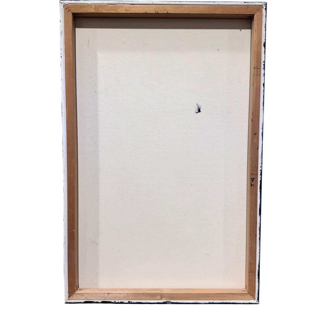 Original Oil on Canvas Spiritual Native American Indian in Feather Headdress "Abstract in Flight" by Artist: Bob Benjamin 24Lx36H