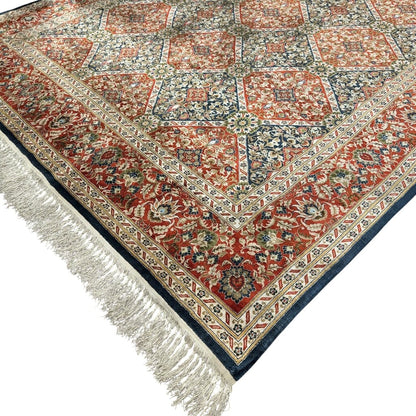 Vintage Sino Wool & Silk Hand-Knotted Oriental Rug 8x10