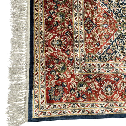 Vintage Sino Wool & Silk Hand-Knotted Oriental Rug 8x10