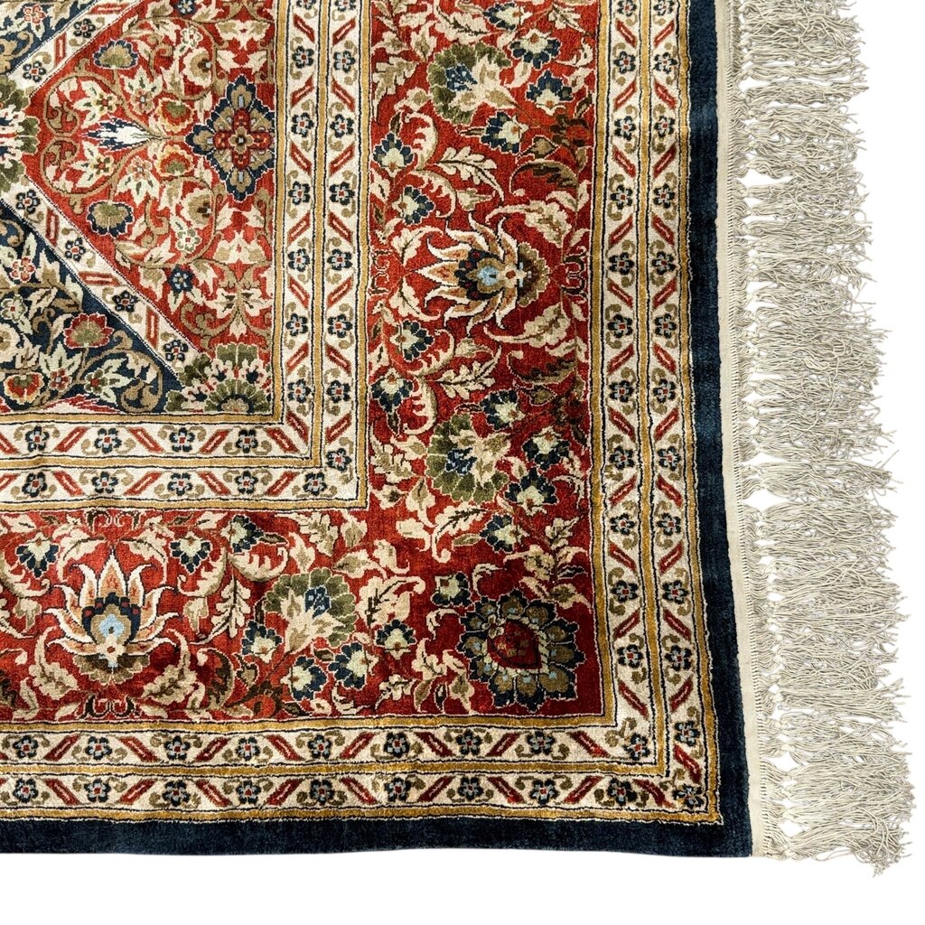 Vintage Sino Wool & Silk Hand-Knotted Oriential Rug 7’ 9” x l0' 10”