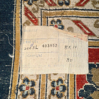 Vintage Sino Wool & Silk Hand-Knotted Oriental Rug 8x10