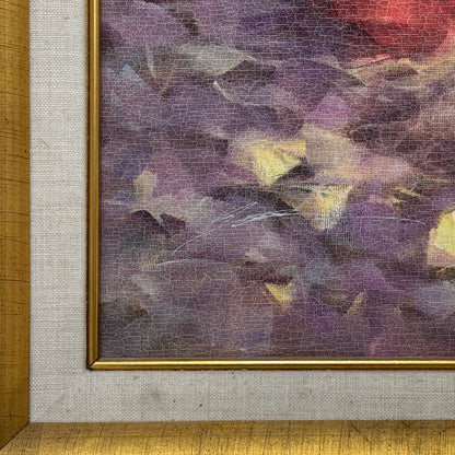 "Ginko" Signed Limited Edition 160/268 Giclee on Canvas by Listed Artist: Jia Lu (b. 1954) 36"x36" Gold Leaf Wooden Frame