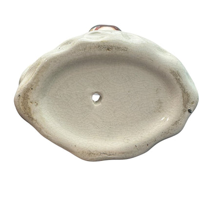 Antique Staffordshire Dog Coin Bank 4.5Lx3Wx3.5H