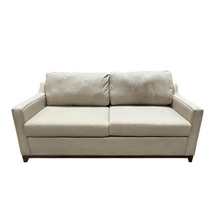 75" Wing Armed Platform Sofa in Spectra Sand Custom Made in Florida by Stanley Chair Co.