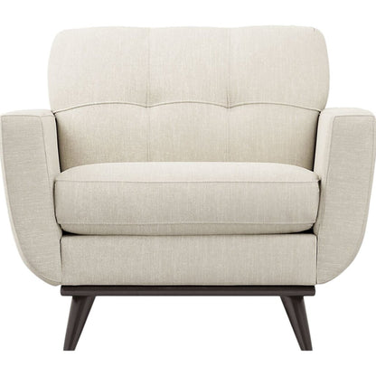 Lightly Used Mid-Century Style East Side Apartment Club Chair w/ Chenille Upholstery Color Sand 40Lx37Wx34H (2 Sofas & Chair Available)