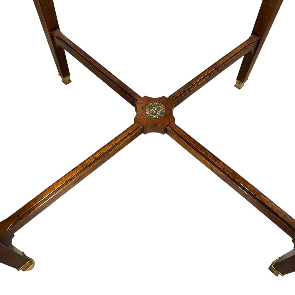 Vintage Mcmillen Collection Baker Furniture Marble Top Round Table 29Dx29H