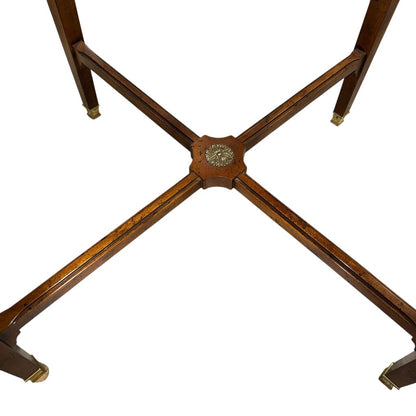 Vintage Mcmillen Collection Baker Furniture Marble Top Round Table 29Dx29H